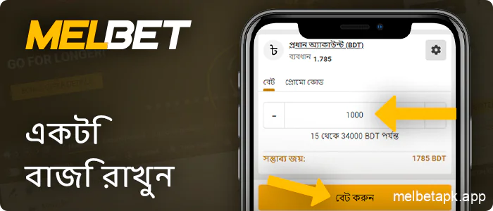 পরিমাণ লিখুন এবং Melbet-এ একটি ক্রিকেট ম্যাচে আপনার বাজি রাখুন