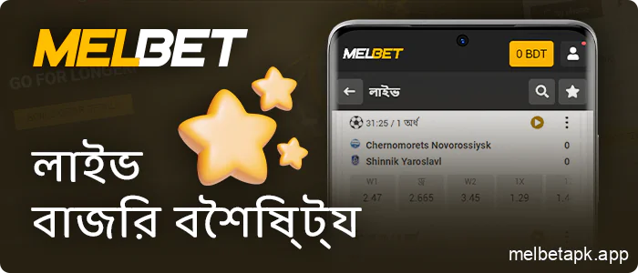 Melbet অ্যাপে লাইভ বাজি ধরার সুবিধা